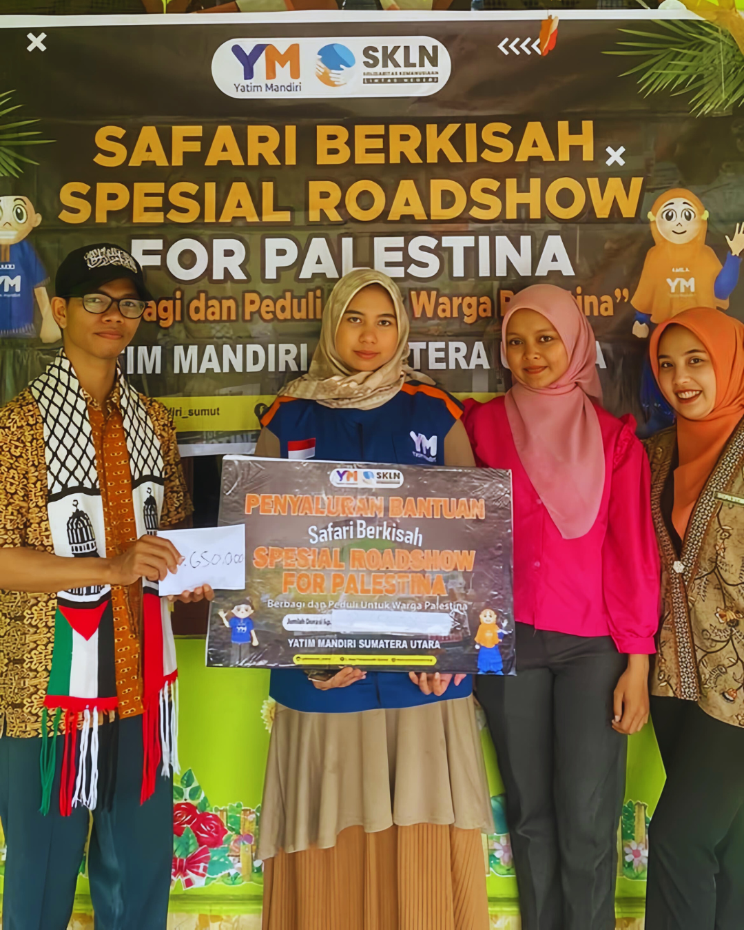 Penyaluran Bantuan untuk Palestina melalui Safari Berkisah Spesial Roadshow